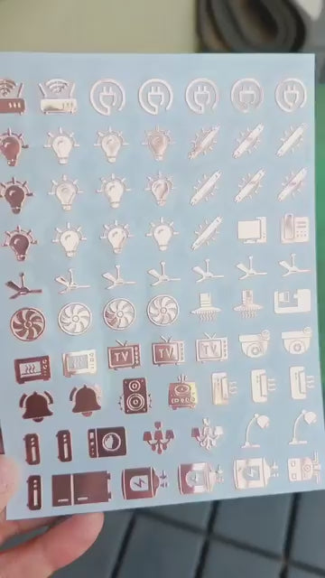 Gold Switch Stickers